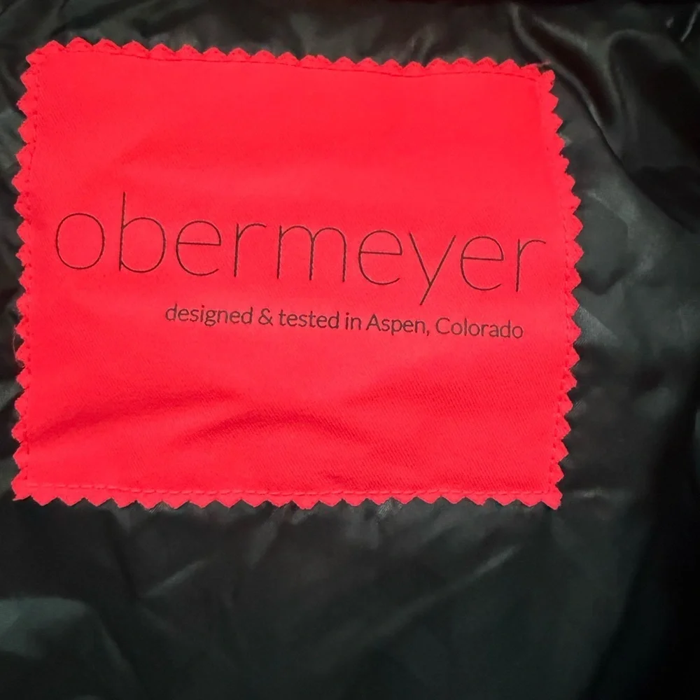 Obermeyer Gracey Girls Black and Aqua Ski Jacket Size L (14-16)